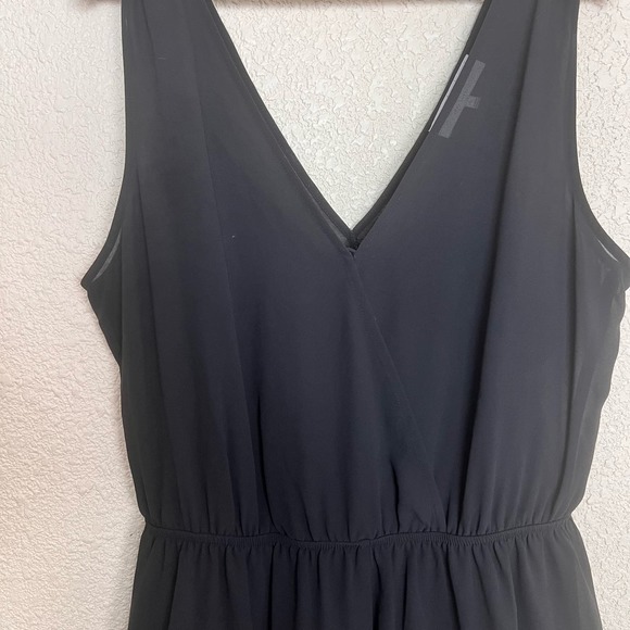 ASTR Chiffon Romper Womens Large Black Surplice Ruffle Hem Lined - Picture 11 of 15